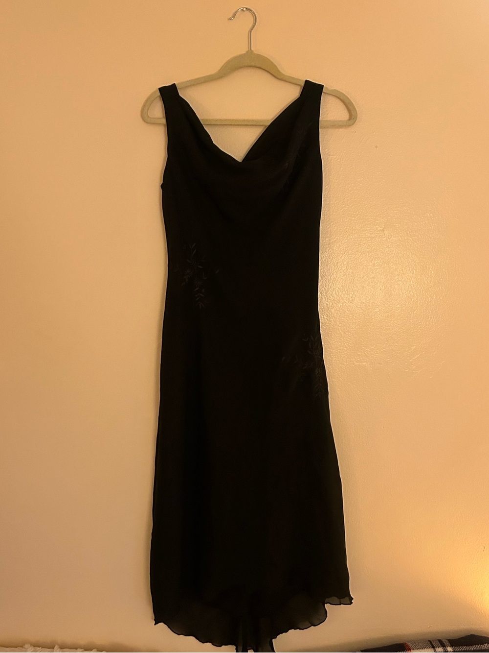Bisou Bisou Black Sleeveless Cowl Midi Dress